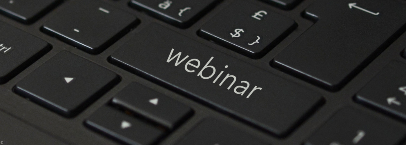 Tastatur mit der Taste 'Webinar' anstelle der Enter-Taste