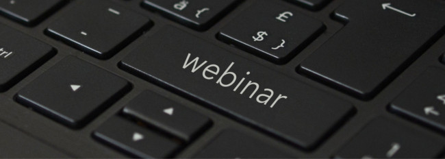 Tastatur mit der Taste 'Webinar' anstelle der Enter-Taste