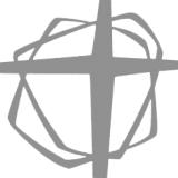 Logo der Christusbruderschaft mit stilisiertem Kreuz und umgebender Linienstruktur